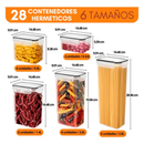 Kit x28 Contenedores Herméticos Acrílicos