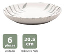 Set x30 piezas juego vajilla cerámica Samambaia oxford color blanco